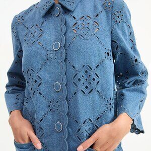 Veronica Beard Erilyn Eyelet Shirtdress